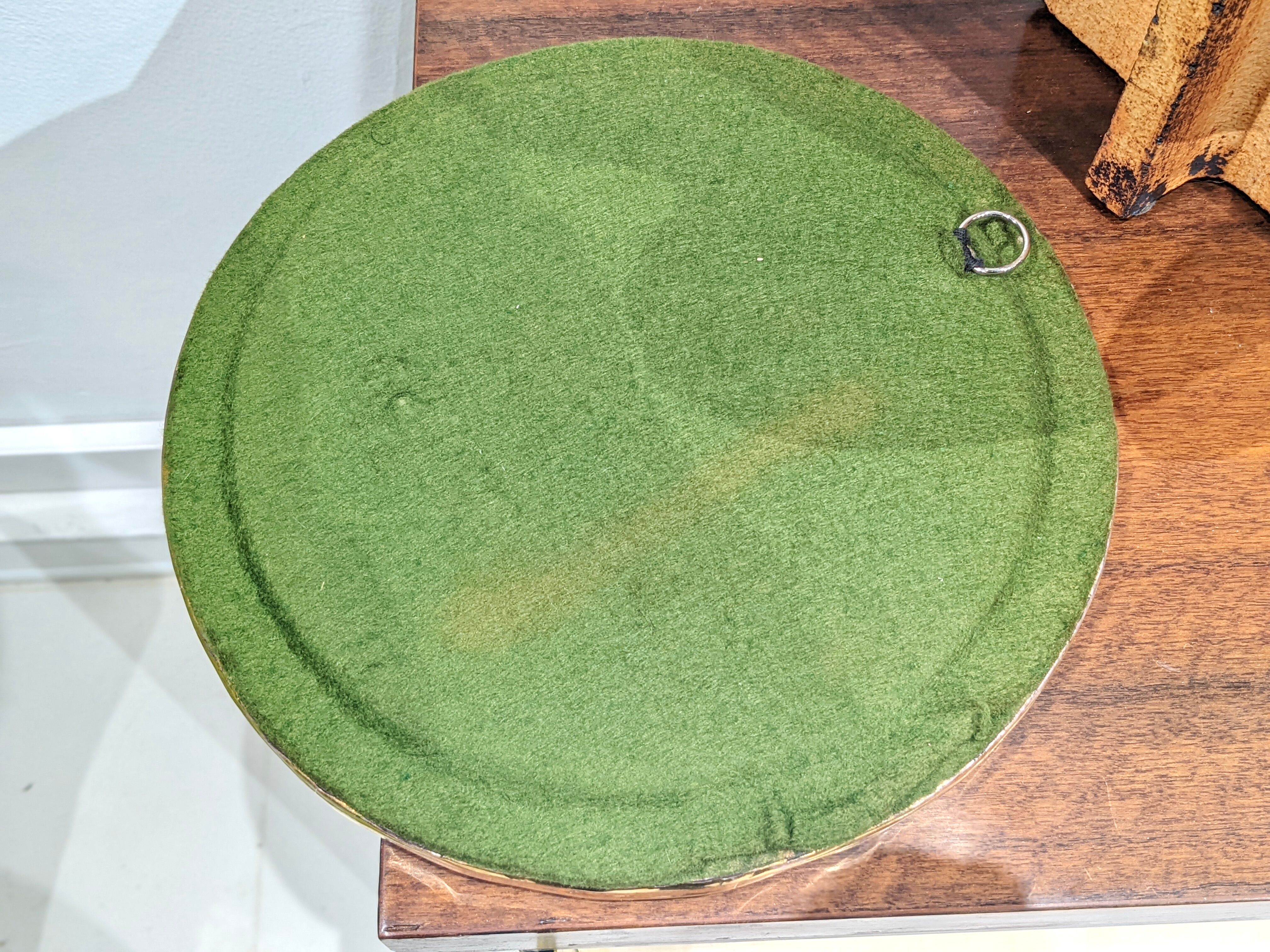 Mirror "sun" in glazed ceramic, 24 cm by Mithé Espelt