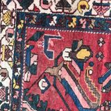Large vintage Persian Zanjan carpet handmade