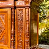 Walnut Cabinet with Marble Inlays Renaissance Style