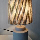Concrete and hemp table lamp