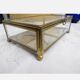 Vintage jewelry box in engraved glass and mirror bottom