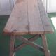 Table d'atelier avec plateau sur tréteaux