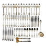 Housewife Cutlery Silverware 57 pieces Boulenger Coquille Godron early 20th century