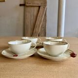 Dessert service: plates, cups and saucers