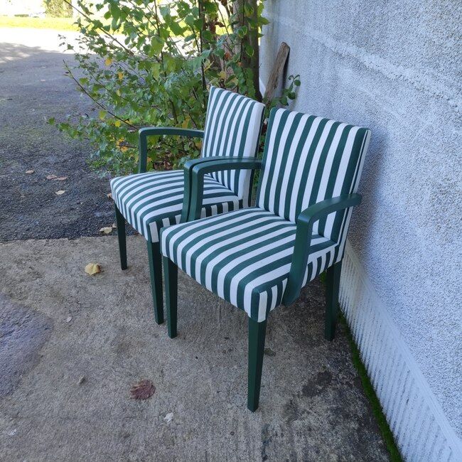 Pair of bridge armchairs