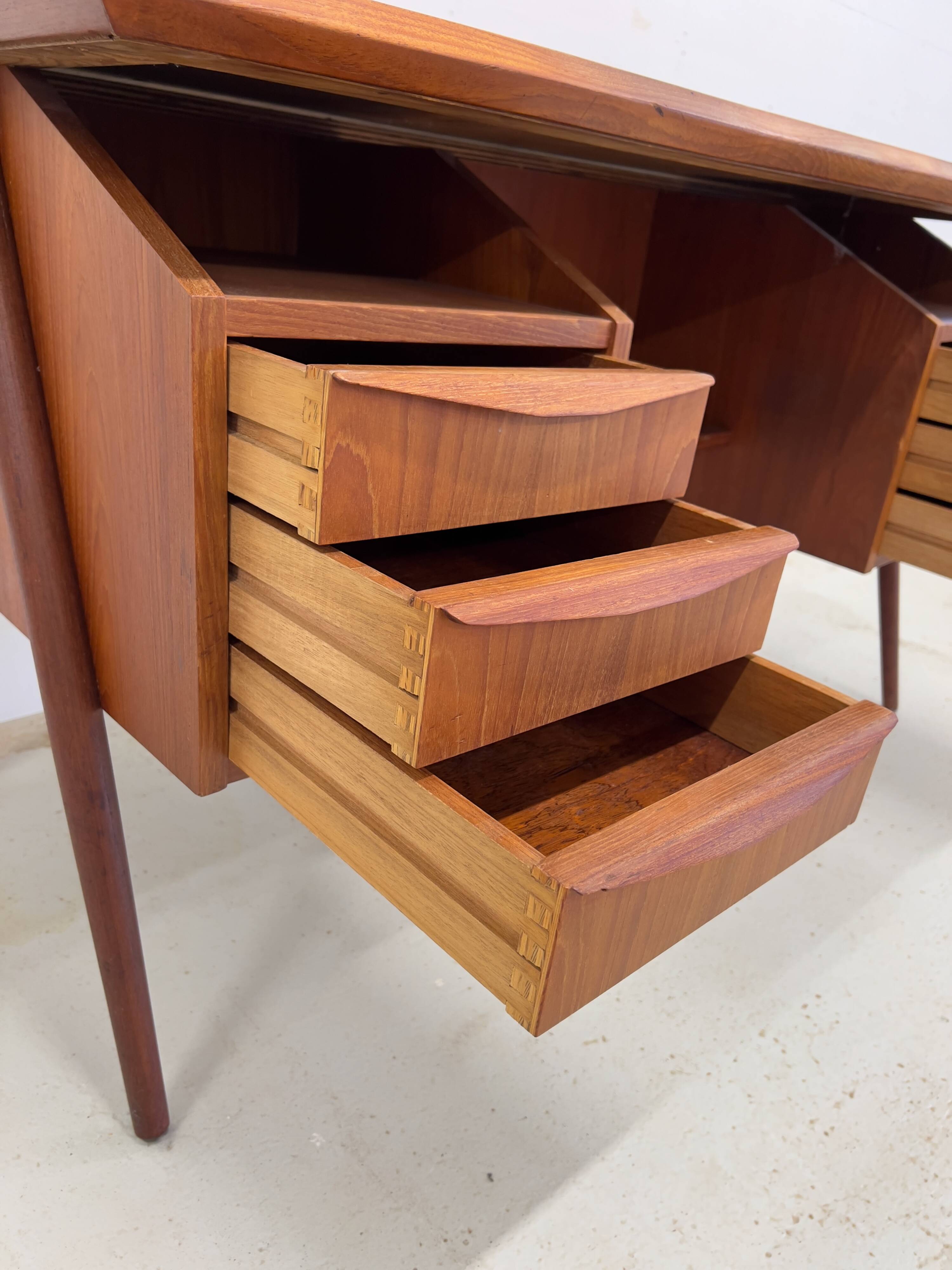 Vintage Danish design desk designed by Gunnar Nielsen Tibergaard.