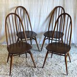Scandinavian style chairs (set of 4) by Ercol (GB) - mid-20th century