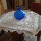 Vase verre bleu  art déco