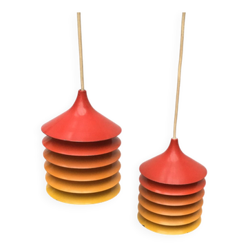Lampes vintage Duett suspendues par Bent Gantzel Boysen pour Ikea, lot de 2