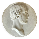 Buste médaillon en plâtre, XIXème
