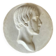 Plaster bust medallion, 19th century