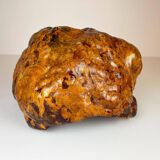 Exceptional large bowl in organic Swedish folk root, around 1960.