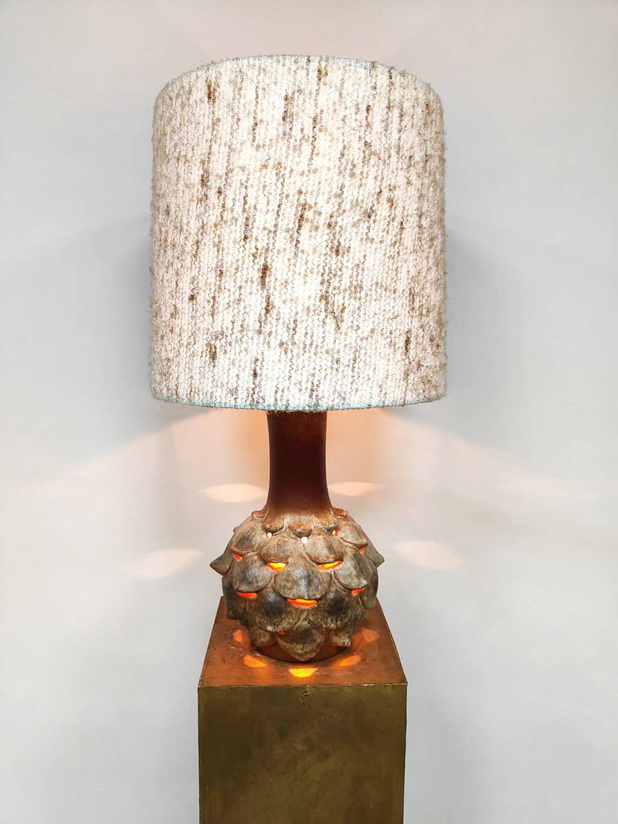 Vintage ceramic table lamp 1960 'Artichoke'