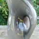 Pichet vase in earthenware of Blois Glazed Color Gray and Bordeaux