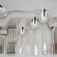 Ercuis Uniplat, Valois, 38-piece cutlery set in silver-plated metal, excellent condition.