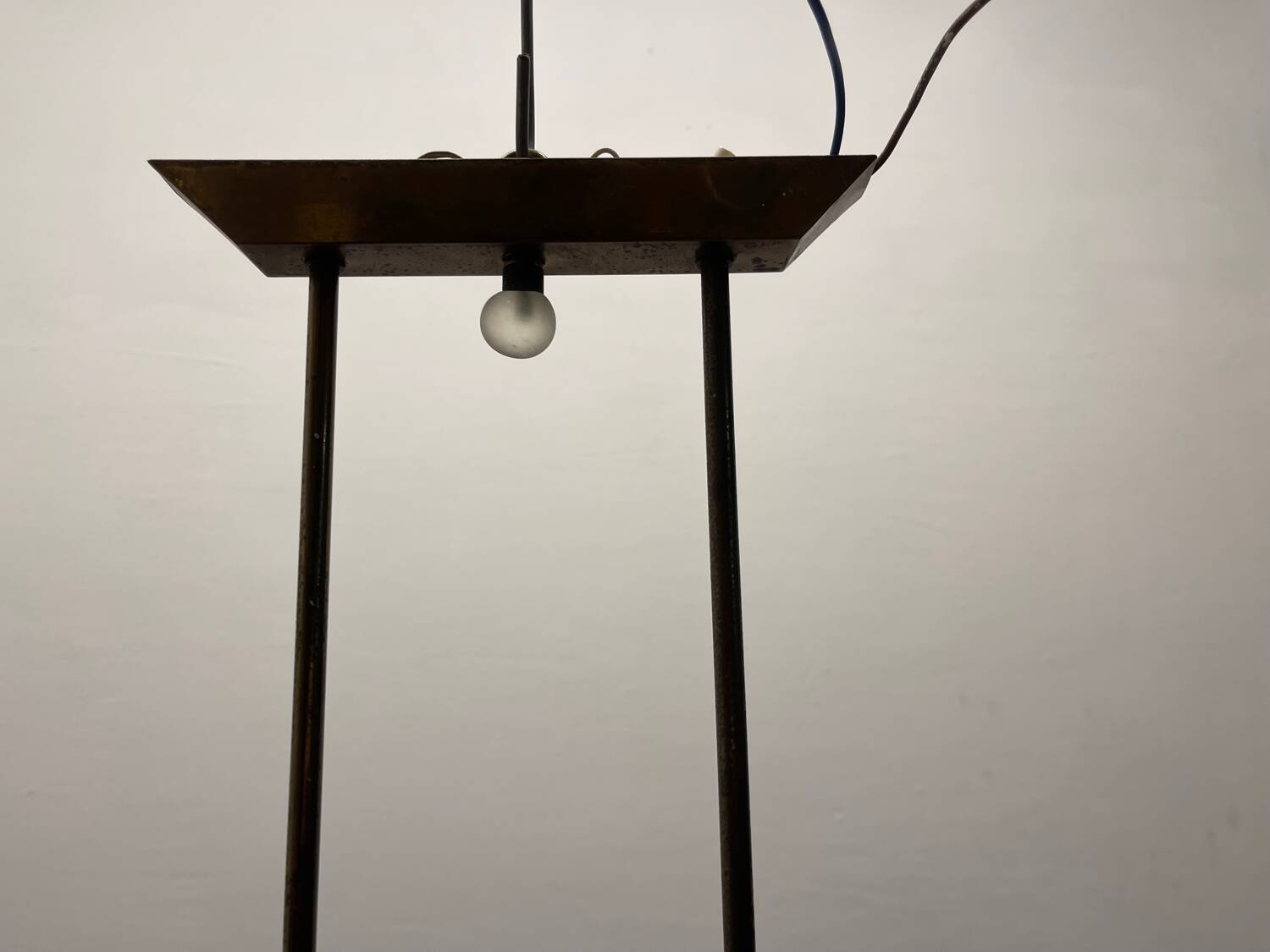 Large Rectangular Murano Glass Bronze Barovier Chandelier 1940’s