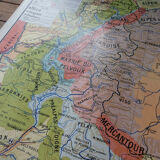 Old school map "Alpestre Region" No.4 Hatier