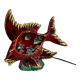 Lampe poisson barbotine Vallauris XXL