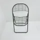 Niels Gammelgaard for Ikea grey wire metal folding chair, 1970s