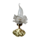 Art nouveau lamp in gilded bronze with glass tulip