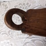 Brutalist tripod chairs in solid wood