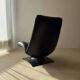 Artifort Wave F773 armchair black leather Peter van der Ham 1985