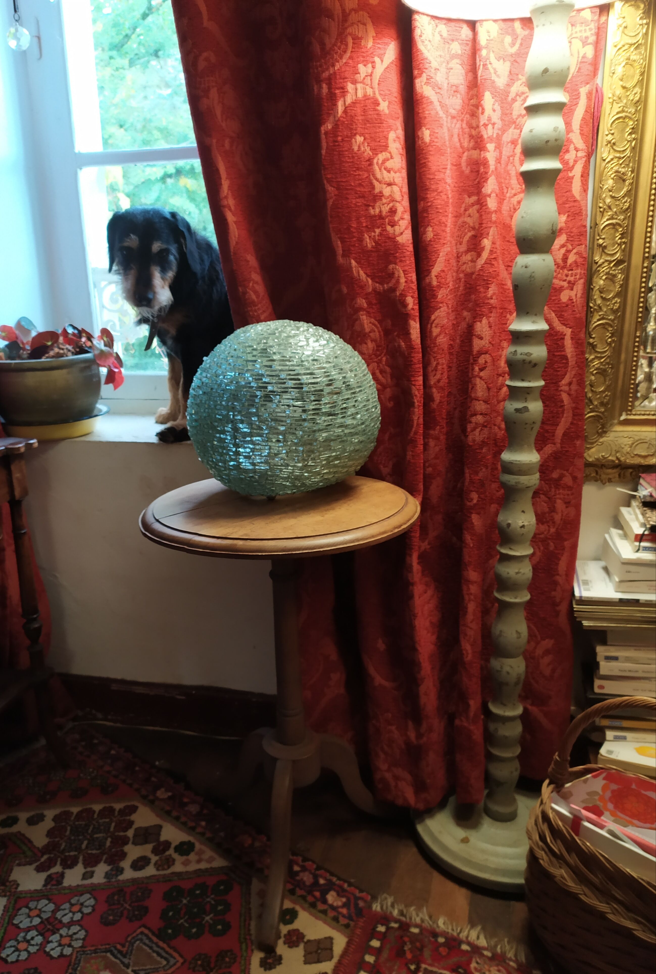 Vintage glass ball lamp