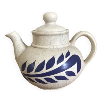 Painted stoneware teapot
