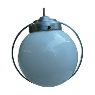 Ceiling lamp opaline ball years 40