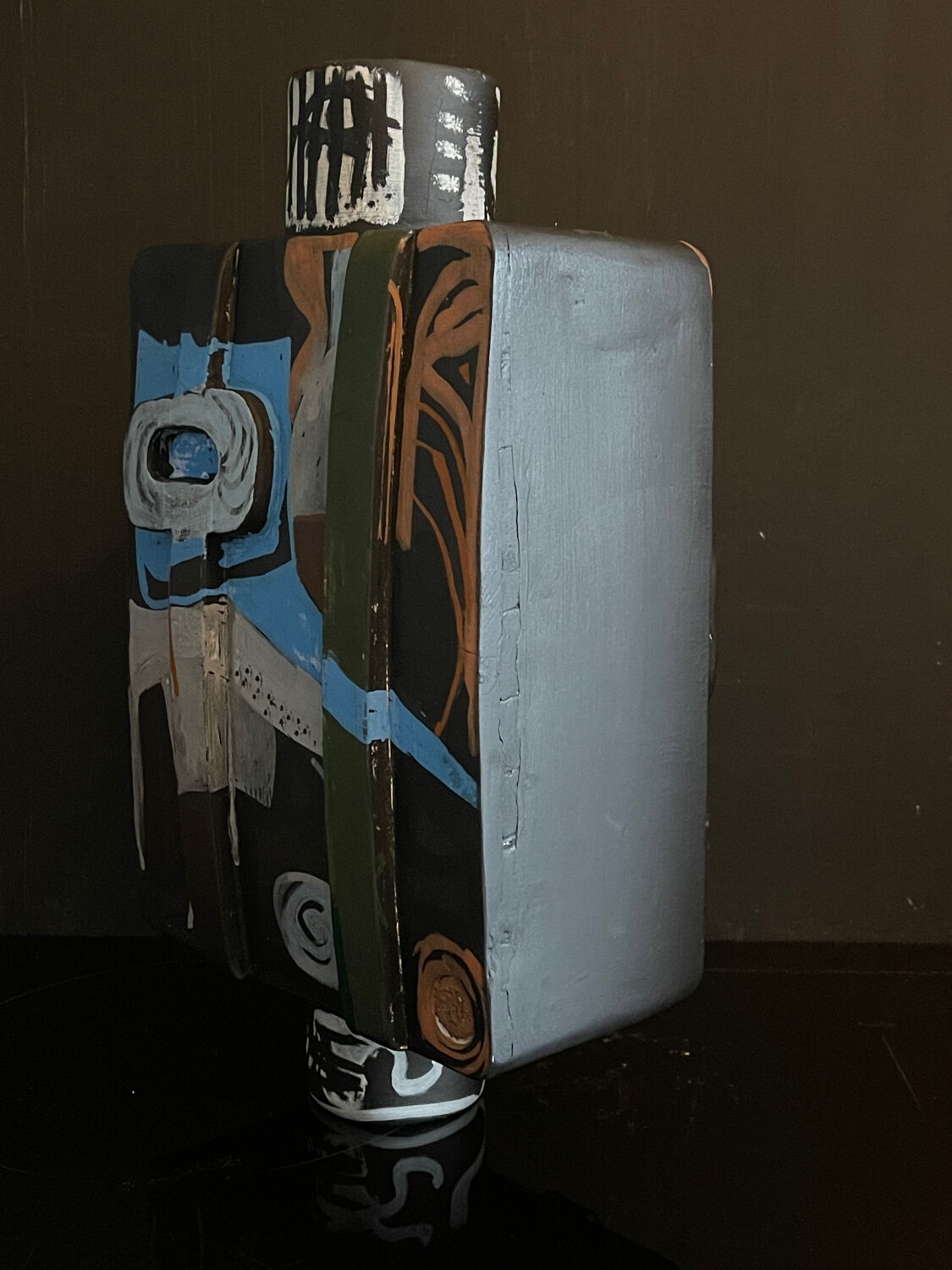 Painted Ceramic Sculpture by Olisch