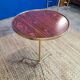 Vintage brass and rosewood side table