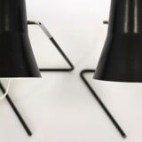 Black Table Lamps by Josef Hurka for Drupol, 1960s, Set of 2