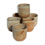 6 Vallauris terracotta cups