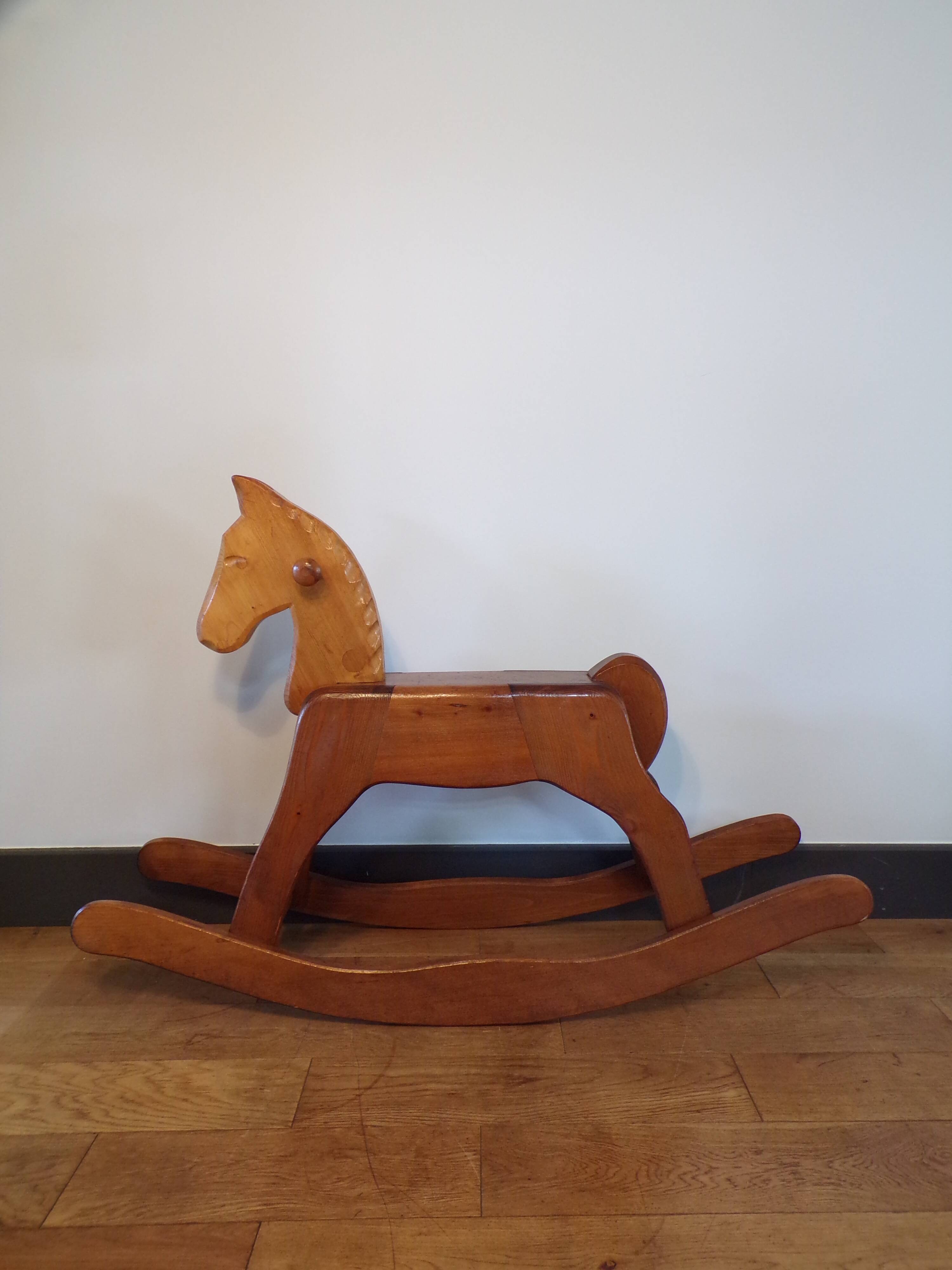 Antique wooden rocking horse
