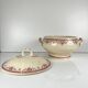 Ironstone soup tureen Creil & Montereau, "Admiral" model, red, 19th century.