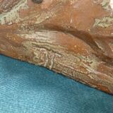 Terracotta console with caryatid mermaid decoration signed 1930 art deco