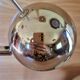 Set of 2 vintage 1970s chrome steel eye ball lamps.