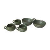 Set of 3 cups and double presentation ramekin