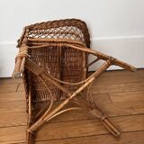 Children's armchair, woven wicker