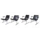 Rudi verelst "oslo" for novalux, series of 4 chromed metal armchairs, c