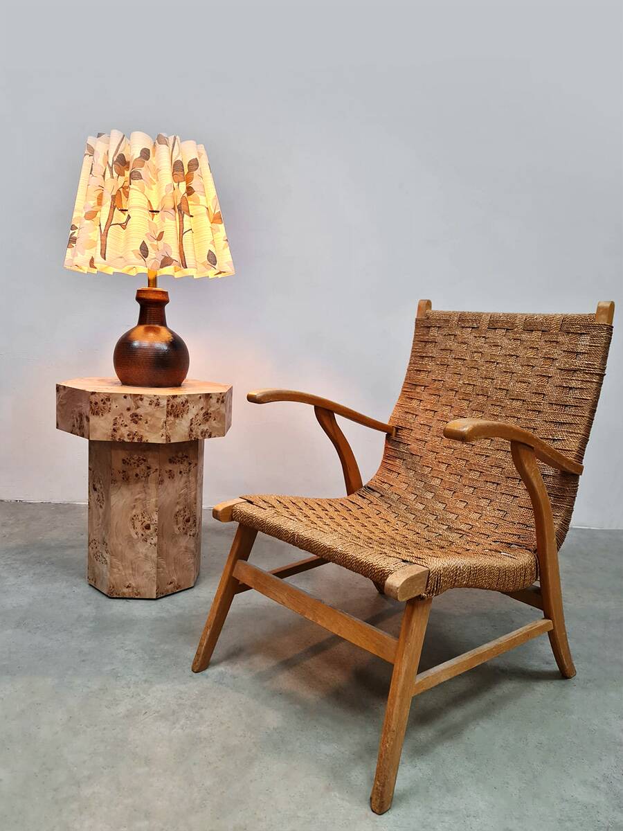 Vintage Danish Plissé table lamp 'Leaf'
