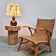 Vintage Danish Plissé table lamp 'Leaf'