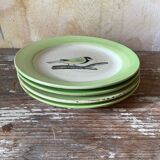 4 assiettes à dessert oiseaux
