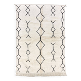 Moroccan Berber carpet Beni Ouarain with black patterns 2.60x1.60m