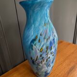 Vase en authentique verre soufflé silice création Biot XXe