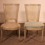 Set Of 12 Louis XVI Style Chairs In Polychrome Wood - 19th Century