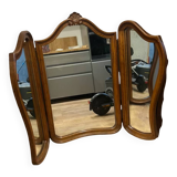 Art Deco style solid wood triptych mirror