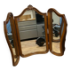 Art Deco style solid wood triptych mirror