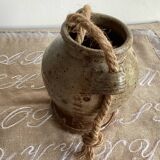 Pot vase with handles pyrite stoneware Truchon Corsica