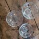 Trio of molded glass salad bowls – floral shape Ø 18/20/23 cm